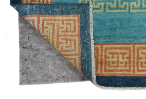 Blue Bordered Modern 6X9 Kazak Pakistan Rug