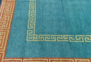 Blue Bordered Modern 6X9 Kazak Pakistan Rug