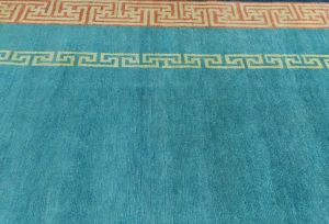 Blue Bordered Modern 6X9 Kazak Pakistan Rug