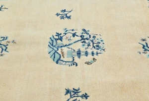 Cream Bordered Modern 5X6 Kazak Osuhak Pakistan Rug