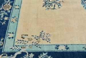 Cream Bordered Modern 5X6 Kazak Osuhak Pakistan Rug