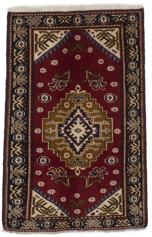 Vintage Tribal Red 3X4 Hamedan Persian Rug