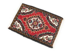 Vintage Red Floral Tribal 1'3X1'7 Hamedan Persian Rug