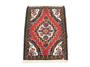 Vintage Red Floral Tribal 1'3X1'7 Hamedan Persian Rug