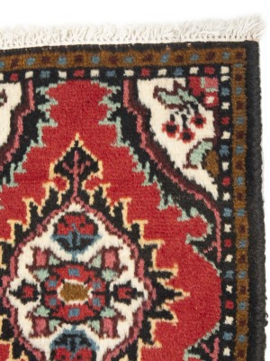 Vintage Red Floral Tribal 1'3X1'7 Hamedan Persian Rug
