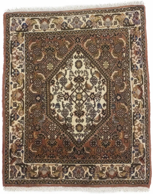 Vintage Clay Tribal 2X2'4 Bidjar Persian Rug