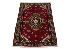 Vintage Red 3X4 Hamedan Persian Rug