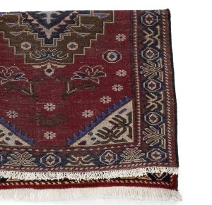 Vintage Red 3X4 Hamedan Persian Rug