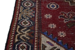 Vintage Red 3X4 Hamedan Persian Rug