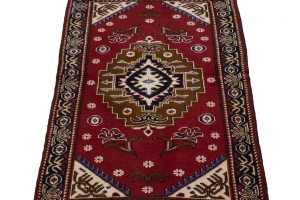 Vintage Red 3X4 Hamedan Persian Rug