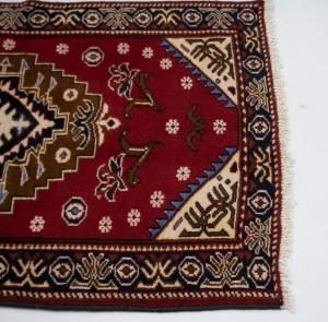 Vintage Red 3X4 Hamedan Persian Rug