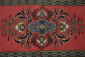 Coral Red Vintage Floral 2X3 Kashan Persian Oriental Rug