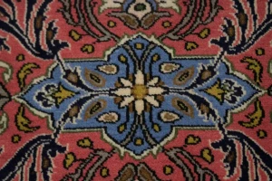 Coral Red Vintage Floral 2X3 Kashan Persian Oriental Rug