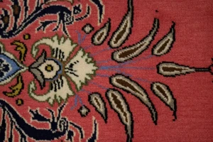 Coral Red Vintage Floral 2X3 Kashan Persian Oriental Rug