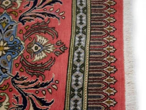Coral Red Vintage Floral 2X3 Kashan Persian Oriental Rug