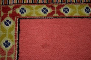 Pair of Small Vintage Pastel Red Floral 2X3 Kashan Persian Rug