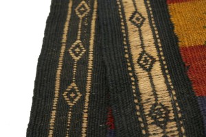 Vintage Tribal 4X12 Kelim Ghashghaie Persian Runner Rug