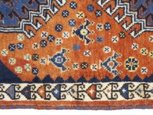 Vintage Tribal Orange 1'9X2'4 Yalameh Persian Rug
