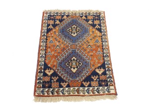 Vintage Tribal Orange 1'9X2'4 Yalameh Persian Rug
