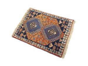 Vintage Tribal Orange 1'9X2'4 Yalameh Persian Rug
