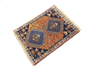 Vintage Tribal Orange 1'9X2'4 Yalameh Persian Rug