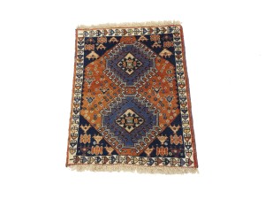 Vintage Tribal Orange 1'9X2'4 Yalameh Persian Rug