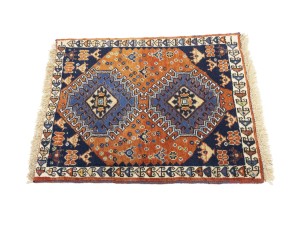 Vintage Tribal Orange 1'9X2'4 Yalameh Persian Rug