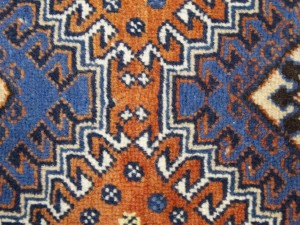 Vintage Tribal Orange 1'9X2'4 Yalameh Persian Rug