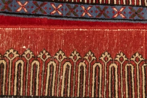 Vintage Cherry Red Floral 2'3X3'5 Kashan Persian Rug