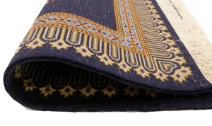 Vintage Dark Navy Classic 2'5X3'3 Kashan Persian Rug