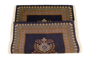 Vintage Dark Navy Classic 2'5X3'3 Kashan Persian Rug