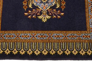 Vintage Dark Navy Classic 2'5X3'3 Kashan Persian Rug