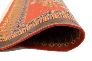 Vintage Reddish Orange Classic 2X3 Kashan Persian Rug