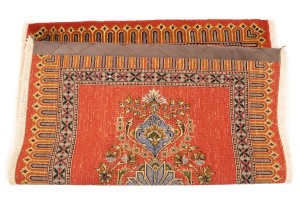 Vintage Reddish Orange Classic 2X3 Kashan Persian Rug