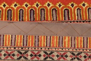 Vintage Reddish Orange Classic 2X3 Kashan Persian Rug