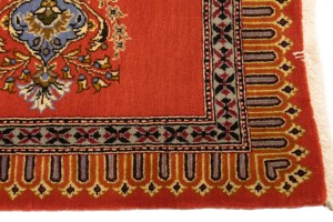Vintage Reddish Orange Classic 2X3 Kashan Persian Rug