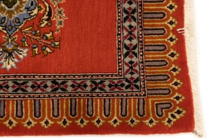 Vintage Reddish Orange Classic 2X3 Kashan Persian Rug