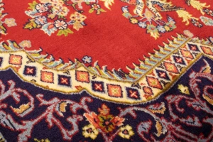 Red Pictorial Classic 2'7X3'4 Ghom Kashan Persian Rug