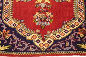 Red Pictorial Classic 2'7X3'4 Ghom Kashan Persian Rug