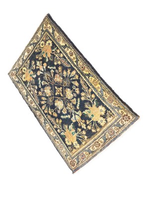 Vintage Muted Floral Tribal 2'4X3'8 Hamedan Persian Rug
