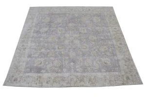 Antique Muted Distressed 10X10 Tabriz Persian Rug
