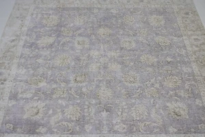 Antique Muted Distressed 10X10 Tabriz Persian Rug