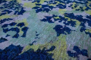 Overdyed Blue Antique Distressed 10X14 Tabriz Persian Rug
