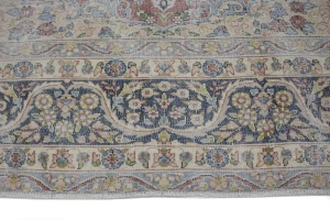Muted Distressed Floral Antique 10X13 Kerman Persian Rug