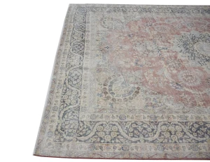 Muted Distressed Floral Antique 10X13 Kerman Persian Rug