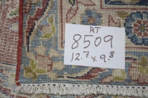 Muted Distressed Floral Antique 10X13 Kerman Persian Rug