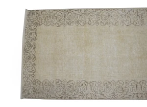 Muted Antique Distressed 2'8X15'7 Tabriz Persian Runner Rug