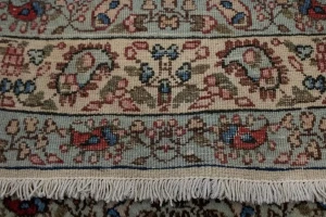 Vintage Beige Floral 3X5 Kashan Boteh Persian Rug