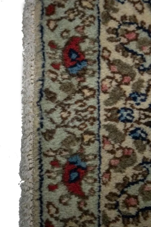 Vintage Beige Floral 3X5 Kashan Boteh Persian Rug