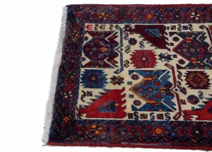Cream Vintage Tribal Pictorial 3X4 Abadeh Persian Oriental Rug